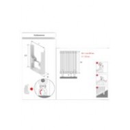 Комплект для напольного монтажа для 3-трубчатых радиаторов, цвет белый RAL 9016, 60770107 2хPGE