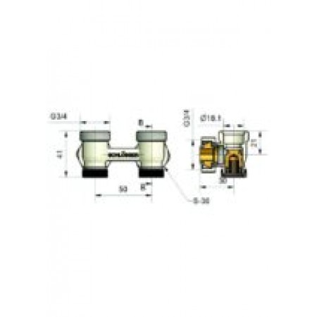 Комплект Schlosser узел нижнего подключения угловой черный RAL 9005 (600800067 Ral 9005) Комплект Schlosser узел нижнего подключения угловой черный RAL 9005 (600800067 Ral 9005)